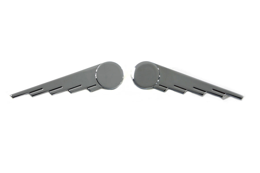 HARLEY Chrom "Speed Wing" Emblem-Set passend für FL-Modelle von 1941-1957,