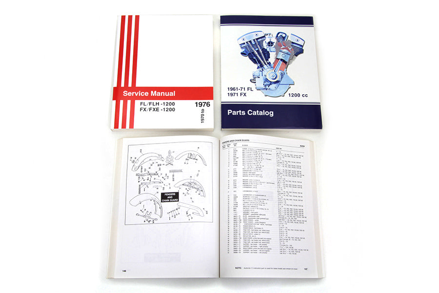 HARLEY 1966-1984 Shovelhead Reparatur- und Ersatzteilhandbuch Set Passend für 1966-1984 FL,   1966-1984 FL,