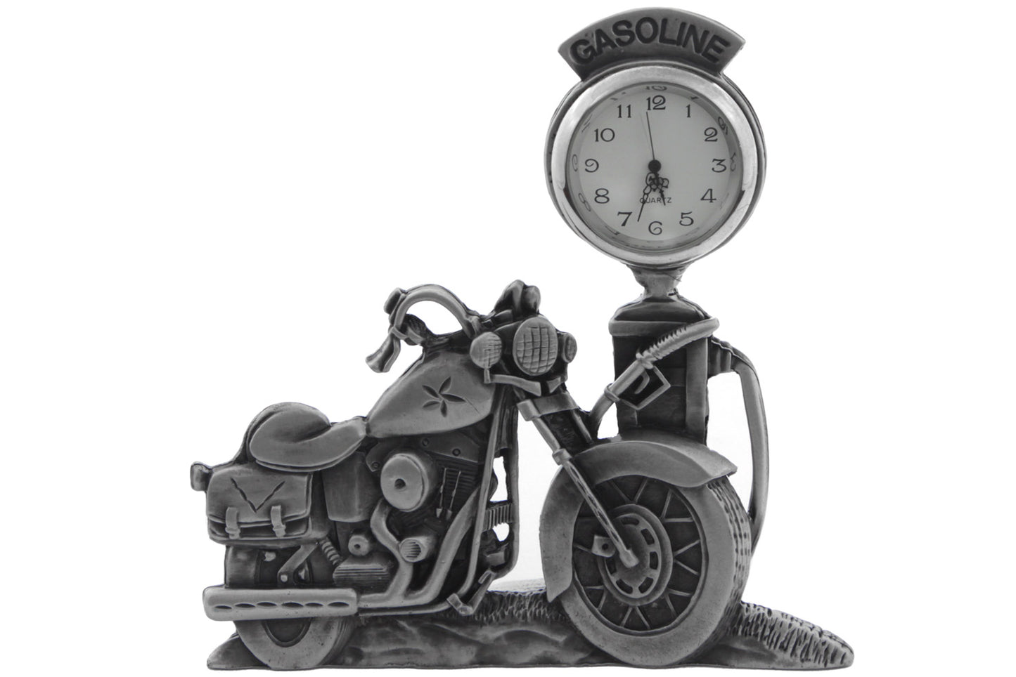 HARLEY V-Twin Pewter Motorraduhr 4-1/2 Zoll hoch Passend für 0- Alle Modelle