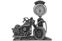 HARLEY V-Twin Pewter Motorraduhr 4-1/2 Zoll hoch Passend für 0- Alle Modelle