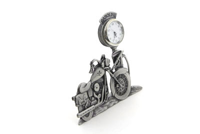 HARLEY V-Twin Pewter Motorraduhr 4-1/2 Zoll hoch Passend für 0- Alle Modelle