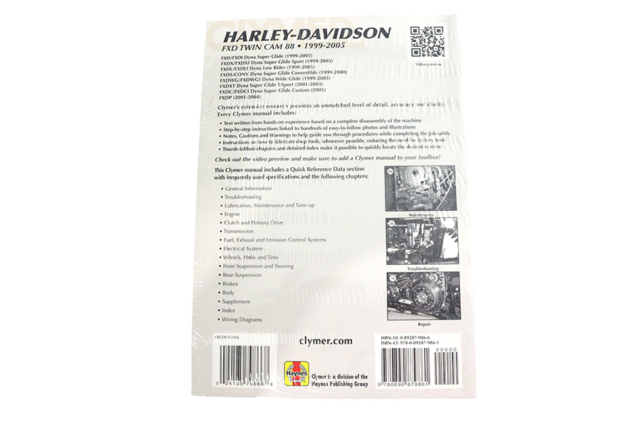 HARLEY Clymer Service Manual for 1999-2005 FXD Fits 1999-2005 FXD,
