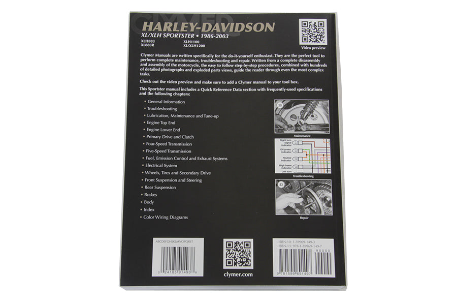 HARLEY Clymer Reparaturanleitung für XL Modelle von 1986-2003 Passt für XL Modelle von 1986-2003,