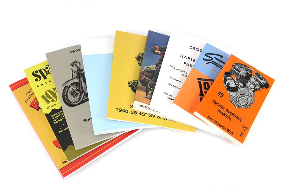 HARLEY 45 WL/G Manual Library Set Fits 1925-1929 J,   1937-1952 W,   1937-1973 G,
