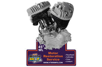 HARLEY 45 Zoll Motor-Wandplakette, passend für 0- Alle,