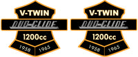 HARLEY 1958-1965 Style Duo Glide Aufnäher passend für 0- Alle Anwendungen