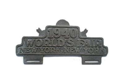 HARLEY 1940 Weltausstellung Nummernschild-Aufsatz Passend für 0-Alle Modelle