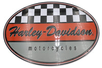 HARLEY Harley Davidson Racing Oval Blechschild Passend für 0- Alle Modelle