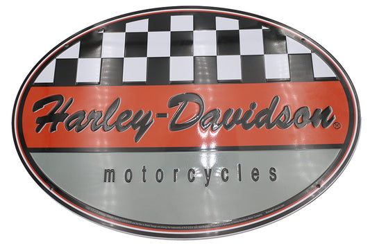 HARLEY Harley Davidson Racing Oval Tin Sign Fits 0-  All, models