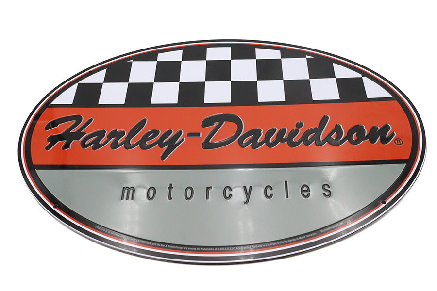 HARLEY Harley Davidson Racing Oval Blechschild Passend für 0- Alle Modelle