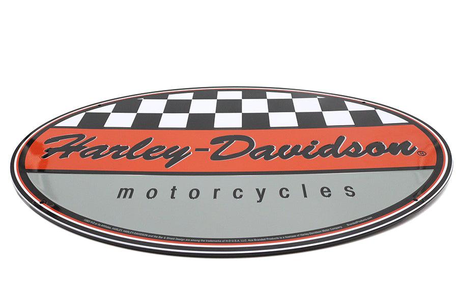HARLEY Harley Davidson Racing Oval Blechschild Passend für 0- Alle Modelle