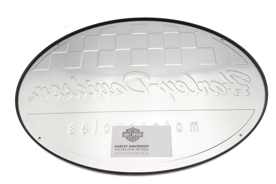 HARLEY Harley Davidson Racing Oval Blechschild Passend für 0- Alle Modelle