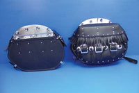 HARLEY Schwarze Leder-Satteltaschen passend für 1936-1940 EL, 1941-1957 FL,
