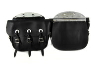 HARLEY Replica Schwarze Ledersatteltaschen Set Passend für 1936-1940 EL, 1941-1946 FL,
