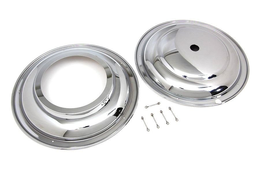 HARLEY 16 inch Front Wheel Cover Set Chrome fits 1941-1948 FL,  1936-1940 EL,  1941-1957 G,  1937-1948 UL,