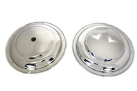 HARLEY 16 inch Star Hub Wheel Cover Set Chrome fits 1949-1966 FL,  1958-1971 G,  1941-1957 FL,  1937-1953 EL,