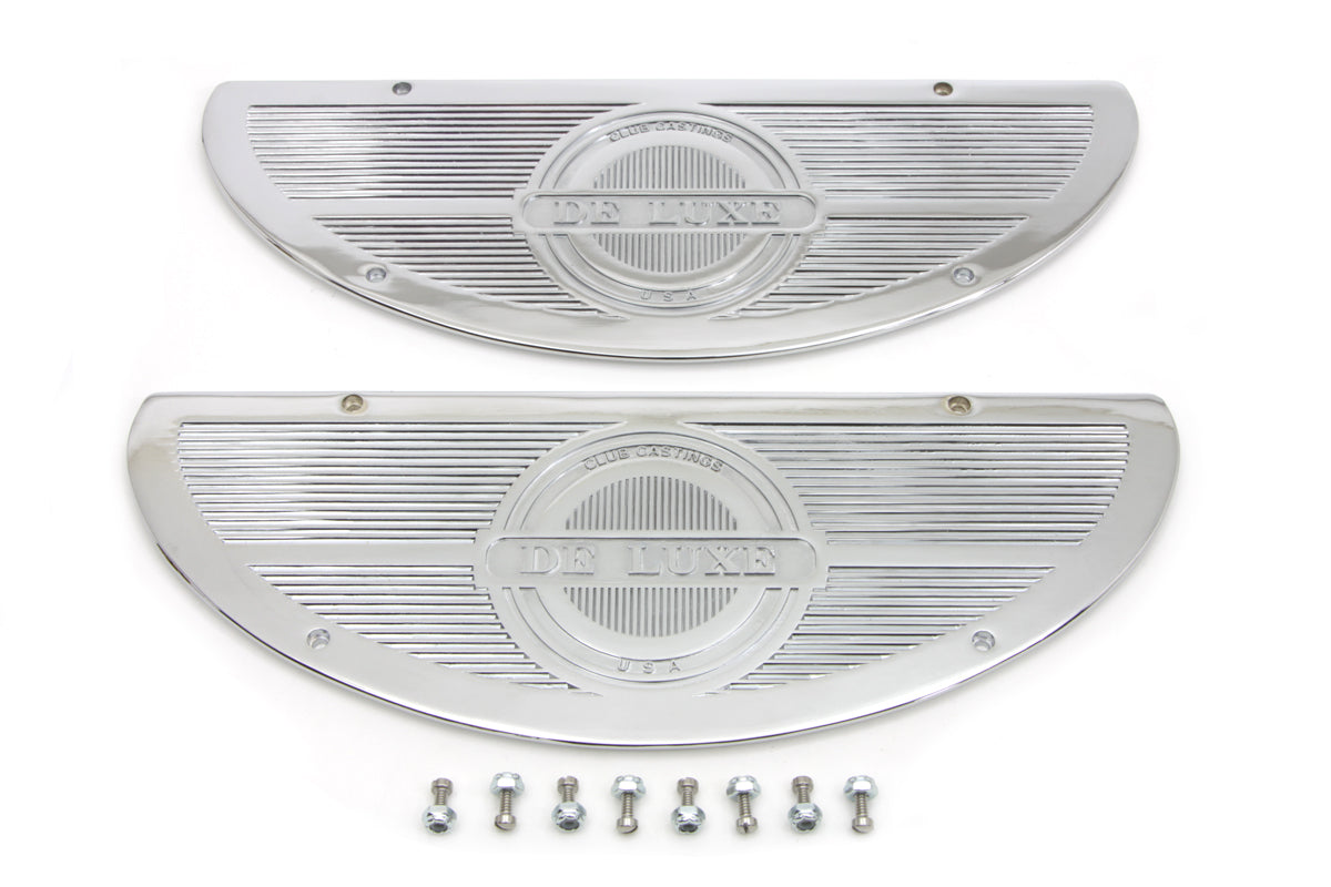 HARLEY Deluxe Trittbrett-Einlage Chrom Passend für 1940-1965 FL, 1940-1952 WL, 1940-1973 G, 1940-1947