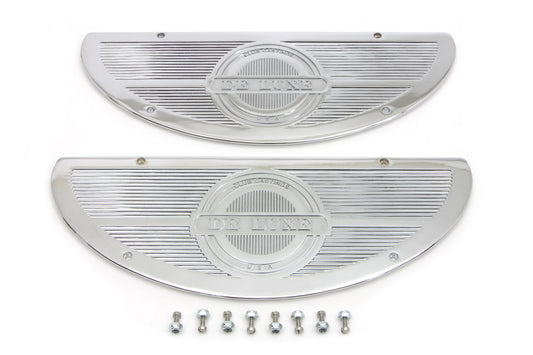 HARLEY Deluxe Footboard Insert Chrome Fits 1940-1965 FL,   1940-1952 WL,   1940-1973 G,   1940-1947