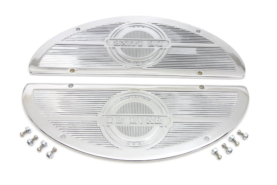 HARLEY Deluxe Trittbrett-Einlage Chrom Passend für 1940-1965 FL, 1940-1952 WL, 1940-1973 G, 1940-1947