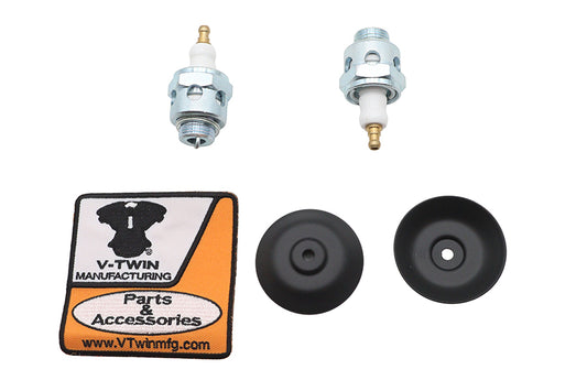 HARLEY Globe 18mm Spark Plug Kit Fits 1941-1947 FL,   1936-1947 EL,   1936-1947 W,   1936-1947 U,