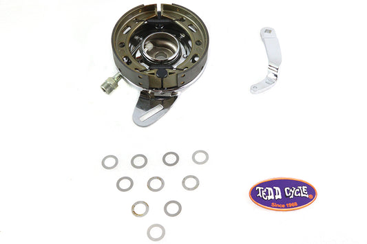 HARLEY 45 inch Chrome Rear Brake Backing Plate Assembly Fits 1941-1952 W,