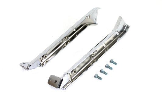 HARLEY Chrome Saddlebag Guard Kit Reinforced Brackets Fits 1979-2013 FLT,