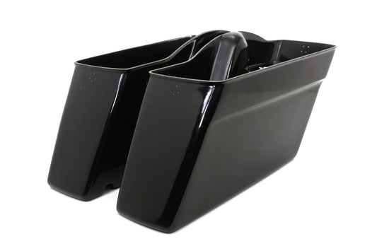 HARLEY Black Saddlebag Bottom Set Fits 1985-1992 FLT,