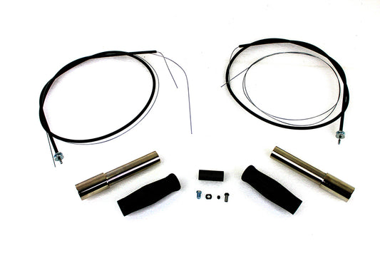 HARLEY Throttle and Spark Cable Spiral Kit Nickel Plated Fits 1924-1929 J,