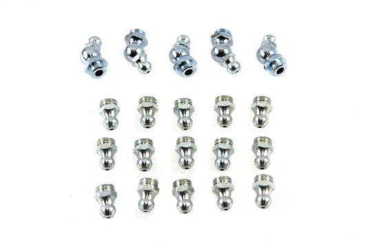 HARLEY Alemite Grease Fitting Set White Zinc Fits 1936-1938 EL,   1938-1940 WL,   1936-1938 UL,