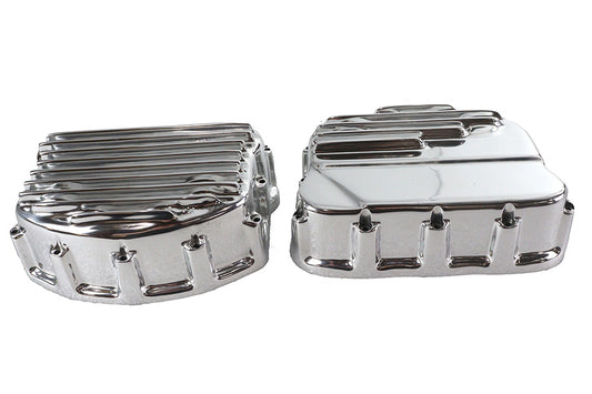 HARLEY Finned Panhead Valve Cover Set Polished Fits 1948-1965 FL,