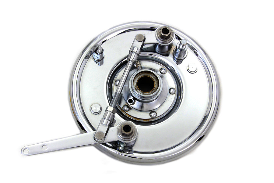 HARLEY Dual Cam Bremsankerplatte verchromt Passend für 1937-1948 UL, 1936-1940 EL, 1941-1948 F
