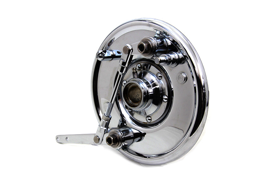 HARLEY Dual Cam Bremsankerplatte verchromt Passend für 1937-1948 UL, 1936-1940 EL, 1941-1948 F