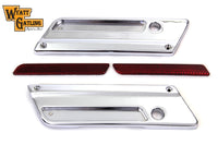 HARLEY Wyatt Gatling Saddlebag Face Plate with Red Reflector Set fits 1993-2013 FLT,