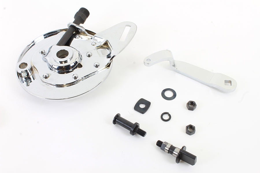 HARLEY 45 Zoll Hinterradbremsankerplatten-Kit Chrom Passend für 1941-1952 W,