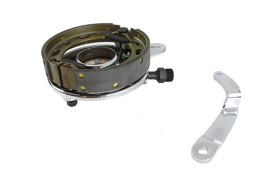 HARLEY 45 Zoll hintere Bremsankerplatte Schwarz Passend für 1941-1952 WL,