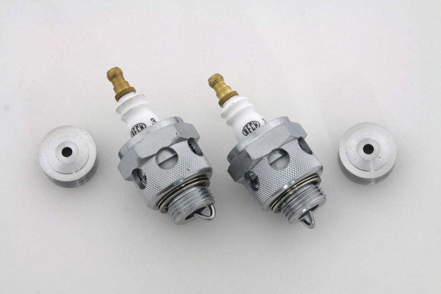 HARLEY 18mm Beck Zündkerzen mit Kühlrippen-Set passend für 1936-1947 EL,   1941-1947 FL,   1937-1947 UL,