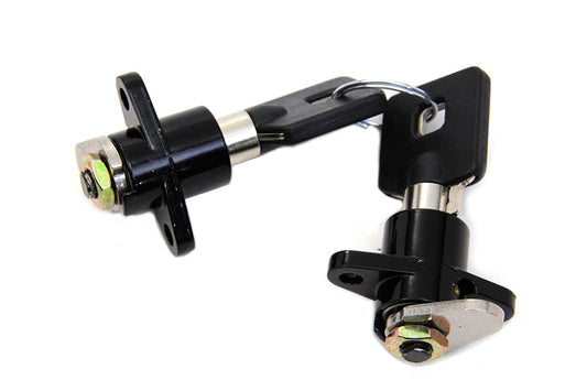 HARLEY Black Saddlebag Lock and Key Kit Fits 1993-2013 FLT,   1993-2013 FLHT,