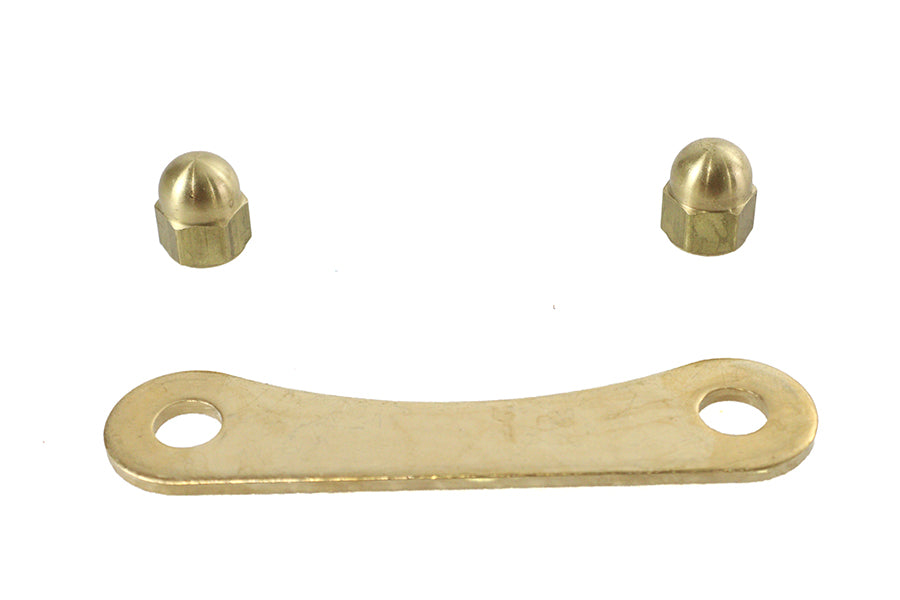 HARLEY Springergabelbrücke obere Platte Stangenhalter Messing Passend für 1988-UP FLSTS, 1988-UP FXSTS,