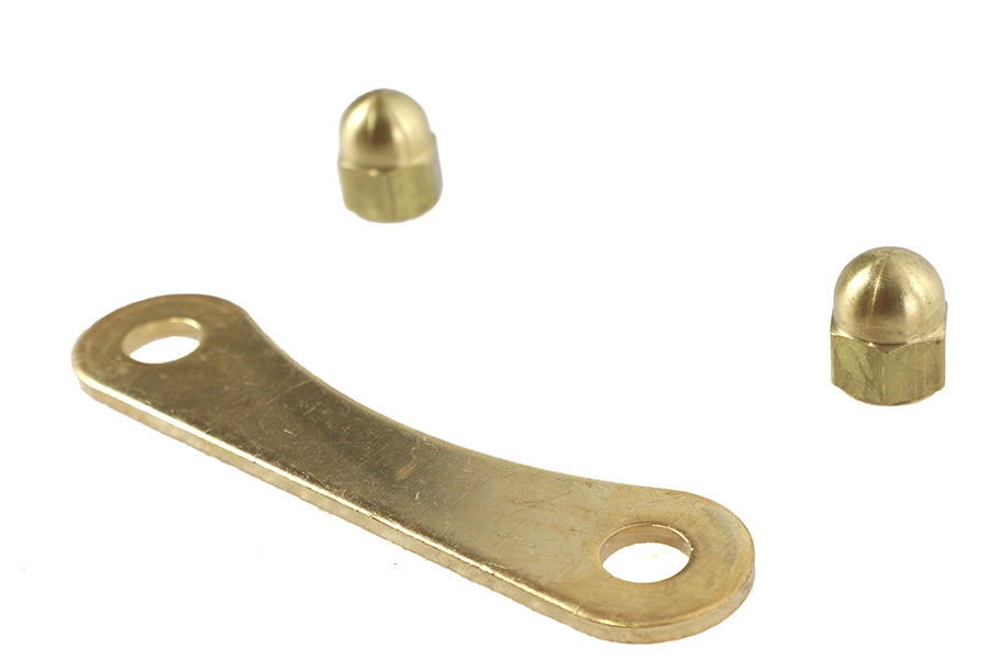 HARLEY Springergabelbrücke obere Platte Stangenhalter Messing Passend für 1988-UP FLSTS, 1988-UP FXSTS,