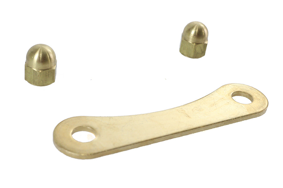 HARLEY Springergabelbrücke obere Platte Stangenhalter Messing Passend für 1988-UP FLSTS, 1988-UP FXSTS,