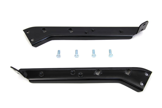 HARLEY Black Saddlebag Guard Kit Brackets Fits 1979-2013 FLT,