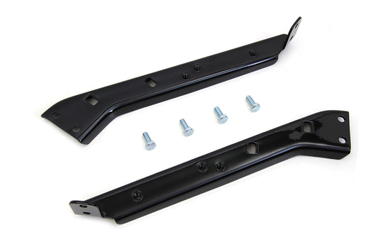 HARLEY Black Saddlebag Guard Kit Brackets Fits 1979-2013 FLT,