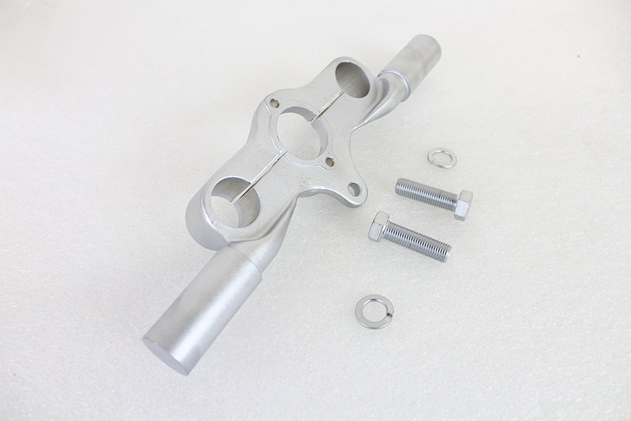 HARLEY Top Triple Tree Inline Satin Nickel Fits 1936-1940 EL,   1941-1945 FL,   1929-1952 WL,   1929