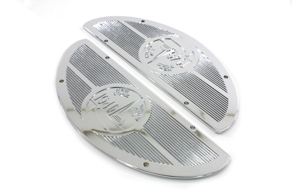 HARLEY Chrome World's Fair 1940 Trittbrettmatten Passend für 1940-1965 FL,   1940-1952 W,   1940-1965 G,