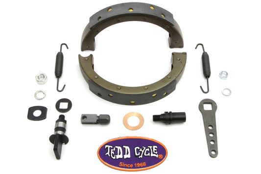 HARLEY Spring Fork Front Brake Shoe Kit fits 1936-1948 EL,  1941-1948 FL,  1936-1948 U,  1941-1957 G,