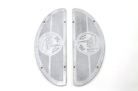 HARLEY World's Fair 1940 Alloy Footboard Inserts fits 1940-1965 FL,  1940-1952 W,  1940-1965 G,