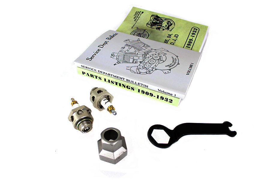 HARLEY JD Zündkerzen- und Teilebuch-Set passend für 1914-1920 F, 1922-1929 J, 1922-1929 JD,