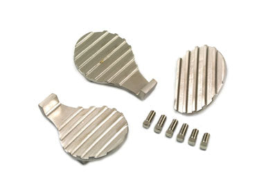 HARLEY Finned Pedal Pad 3 Piece Set Fits 1941-1951 FL,   1936-1940 EL,   1937-1948 UL,
