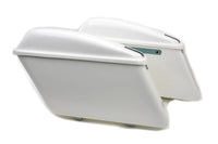 HARLEY Replica White Saddlebag Set fits 1963-1984 FL,