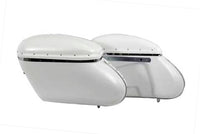 HARLEY Replica Bubble Saddlebag Set White fits 1958-1984 FL,